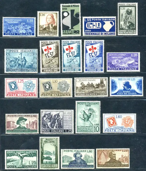 Italy 1951 - Complete vintage consisting of 29 high-quality values.
