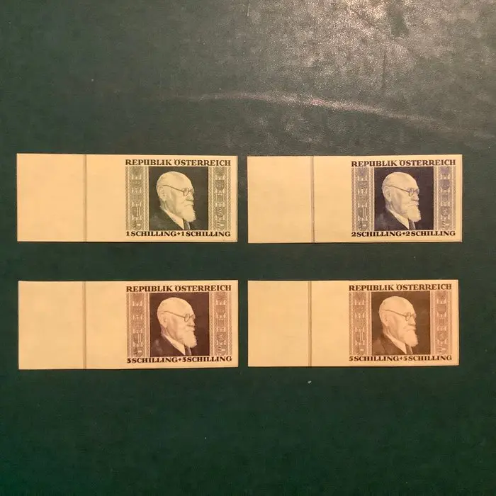 Austria 1946 - Renner untanned with velrand - MNH - Michel 772/775 B