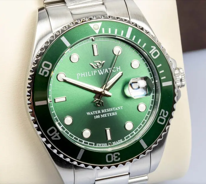 Philip Watch - Caribe Sport - Green - Swiss Made - Date...