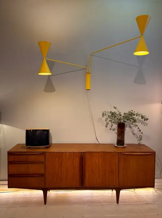 Juanma Lizana Studio - Wall lamp - RAL 1018 - Bats Lights Zinc Yellow