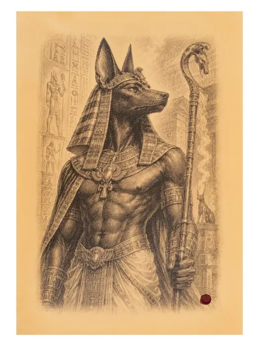 Limited edition (2/25) Artistic Tapestry “Anubis – God of...