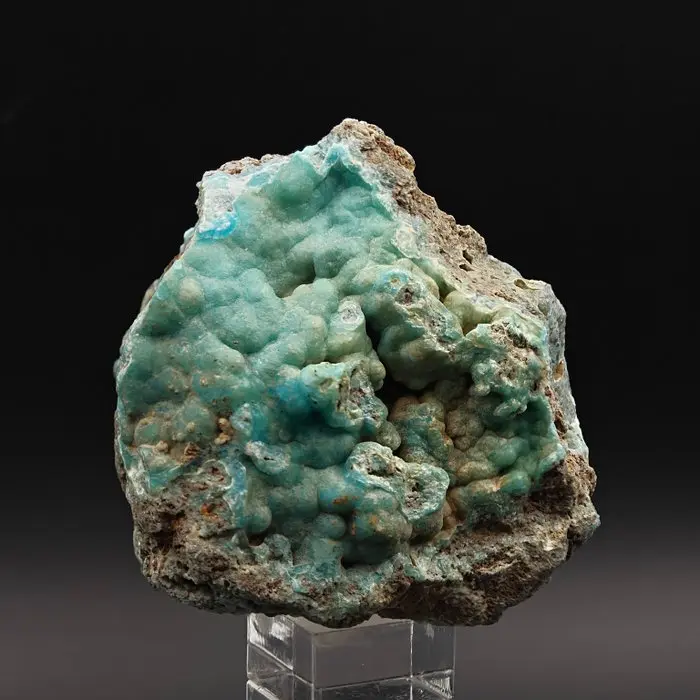 Rara HEMIMORFITE AZZURRA, SARDEGNA Cristalli su matrice - Altezza: 83 mm - Larghezza: 71 mm- 365 g