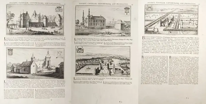 Jacob Le Roy (1633–1719) - Set of 3: Castles of Louvain Territory