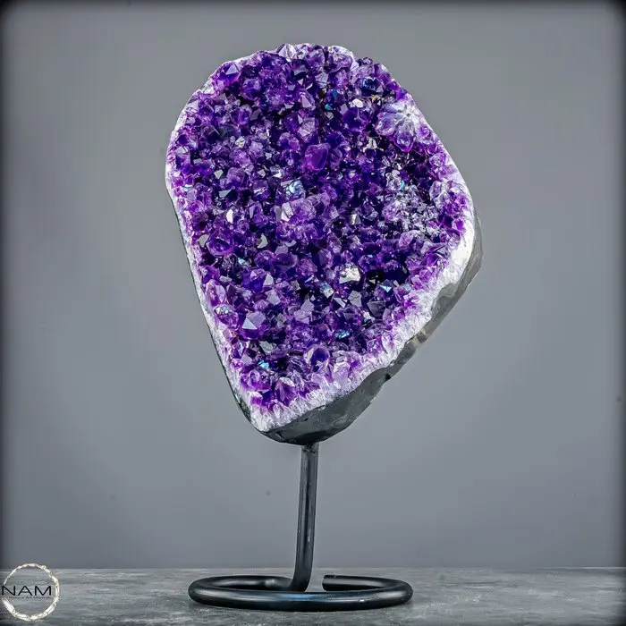 Natural amethyst druse on stand – Exclusive one-of-a-kind...
