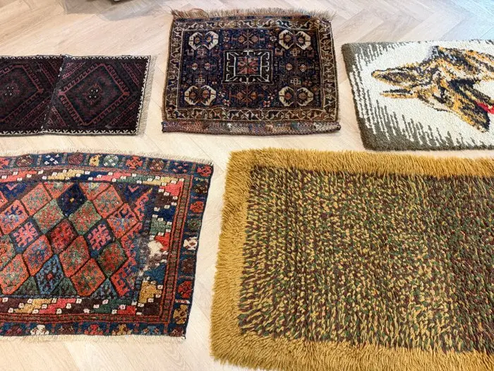5 pieces - no reserve price - hand-knotted - wool - Carpet - 140 cm - 72 cm