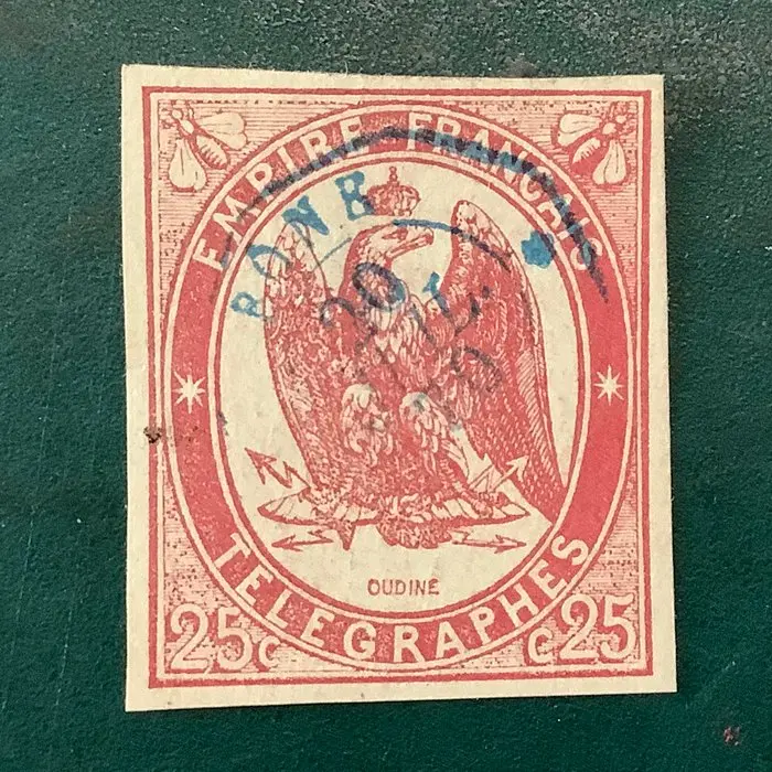 France 1868 - Telegraaf: 25 cents Adelaar with wide margins - Yvert 1