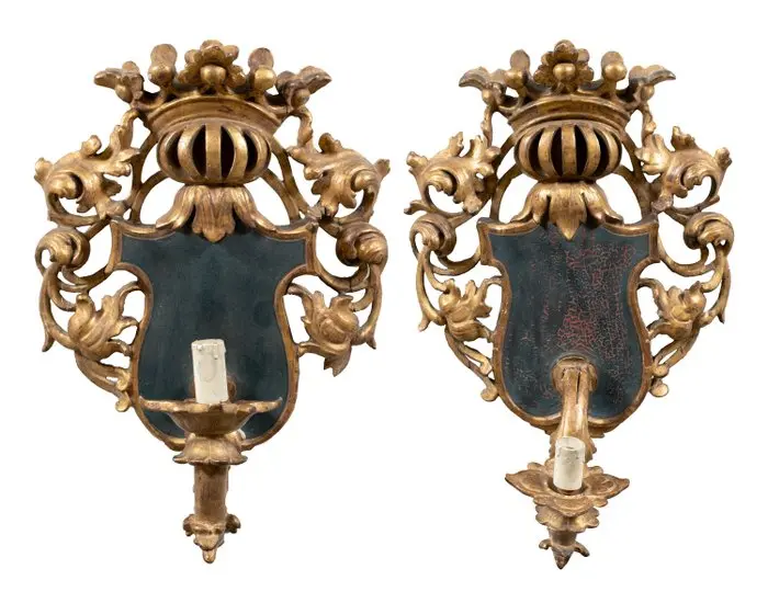 Wall sconce - Gilt wood