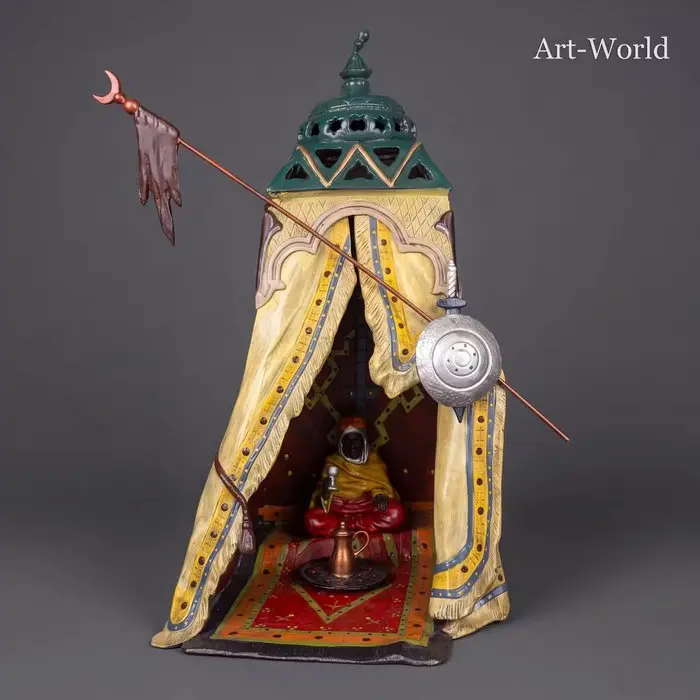Statue, XL Bedouin tent 32.5cm / 4.5 kg - 32.5 cm - Bronze