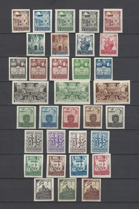 Spain 1936/1945 - Collection from Barcelona City Hall - sin dentar