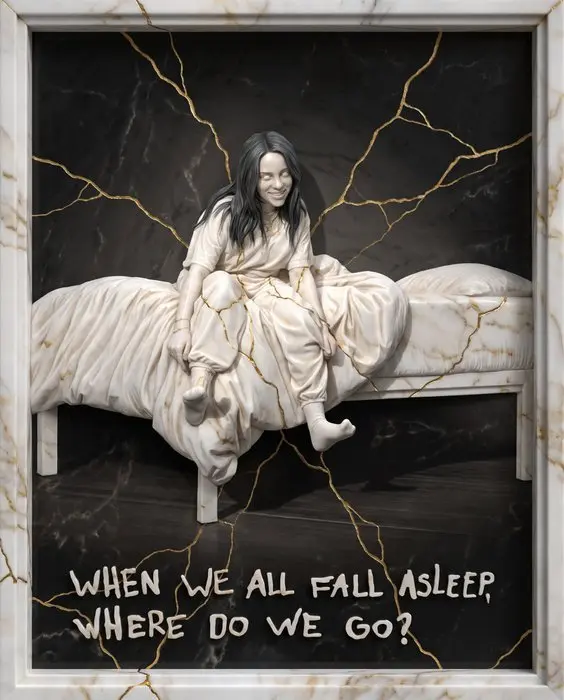 Makayhos - [Canvas | Digital Art] Sleep Echoes – Golden Shadows - 1/5
