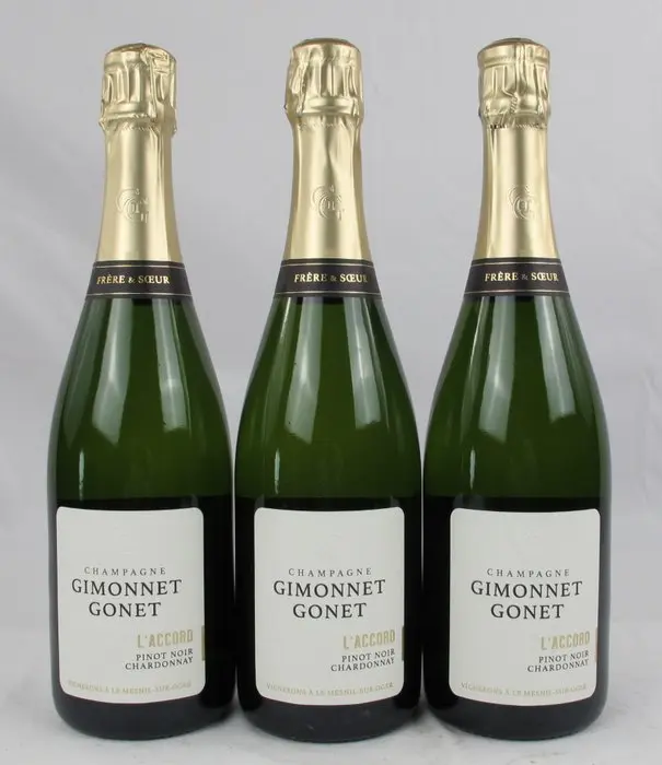 Champagne Gimonnet-Gonet Brut 'L'Accord' - Champagne - 3 Bottles (0.75L)