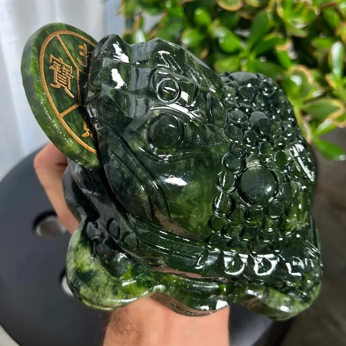 Xi'an jade Frog - Height: 18 cm - Width: 14 cm- 2650 g