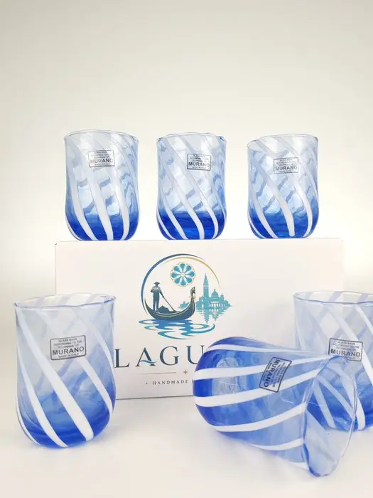 LAGUNA - Drinking service (6) - Murano glass - 6 GOTI RIGADIN