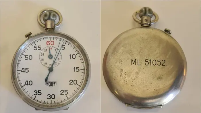 Vintage HEUER Rattrapante Split-Seconds Stopwatch Valjoux 57 Swiss - ± 1955
