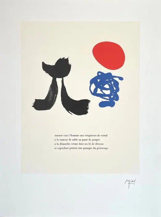 Joan Miro (1893-1983) - Parler Seul - Lithographic licensed print - 2004