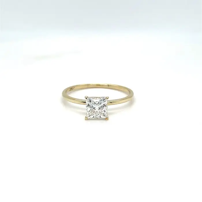 No reserve price - Ring - 14 kt. Yellow gold - 1.00ct. tw. Diamond (Lab-grown)