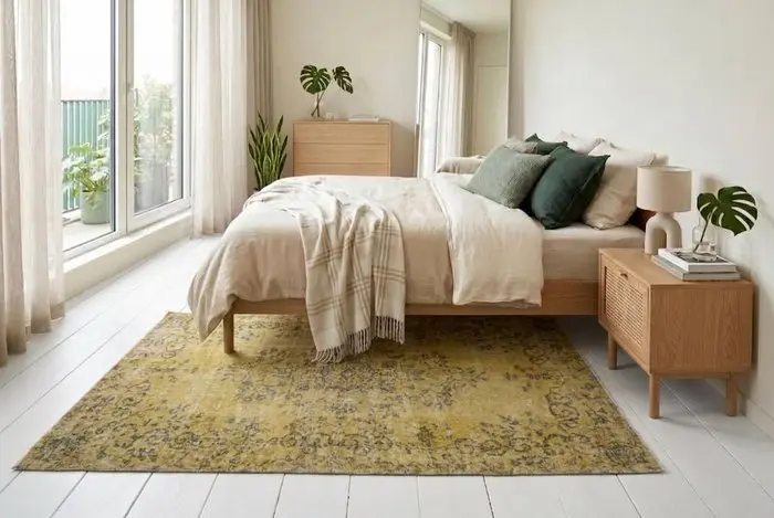 Yellow vintage - Rug - 200 cm - 110 cm - √ handmade √ certificate