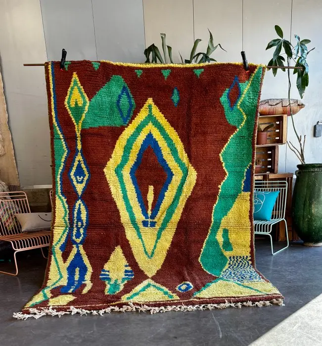 Colorful Moroccan Wool Rug