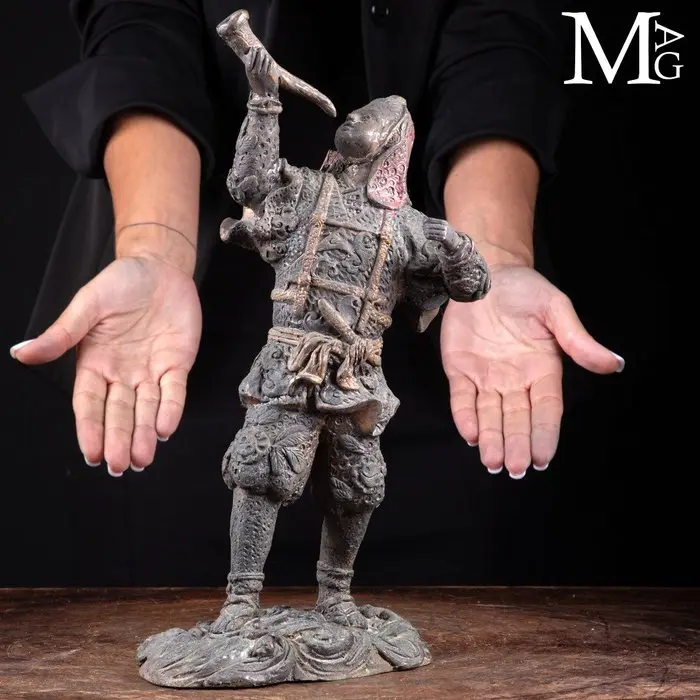 Finely Detailed Japanese Okimono Warrior Figure Intricate...