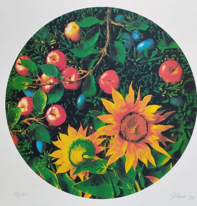 Piero Gilardi (1942) - Natura morta con girasoli