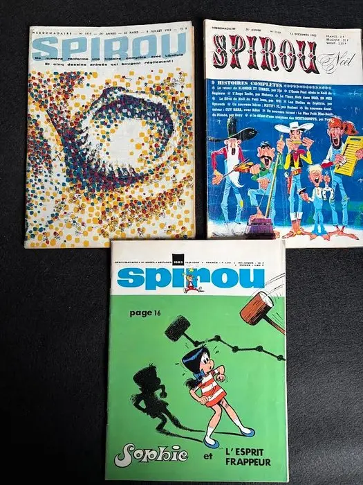 Spirou (magazine) N°1316 + N°1339 + N°1583 + suppléments...