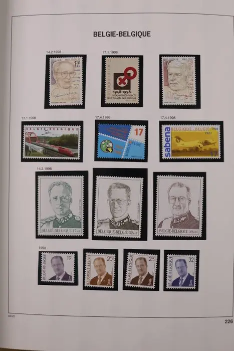 Belgium 1998/2003 - Complete collection in DAVO standard pre-printed album