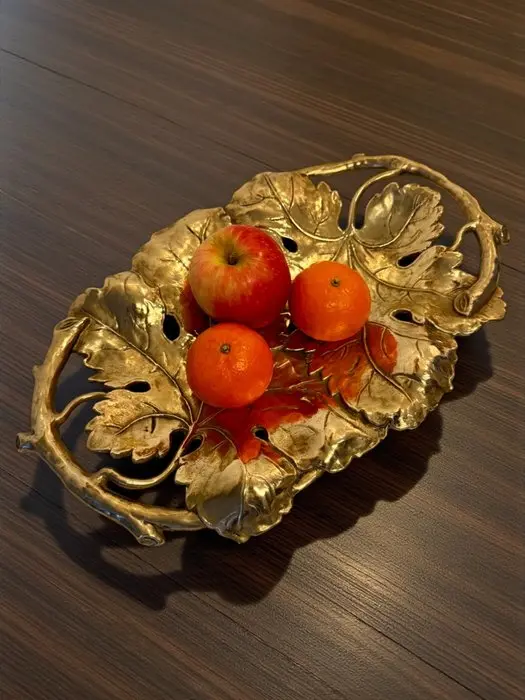 Fruit bowl - 1910s Jugendstil 39x25cm - Brass