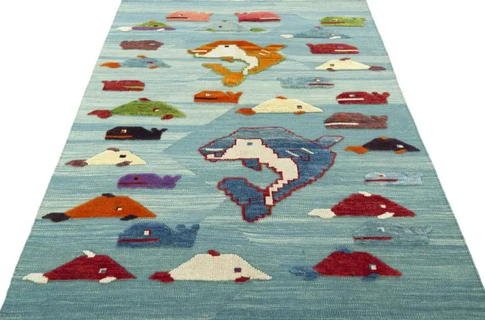 Handwoven designer Kilim – collector's piece. - Kelim - 197 cm - 149 cm