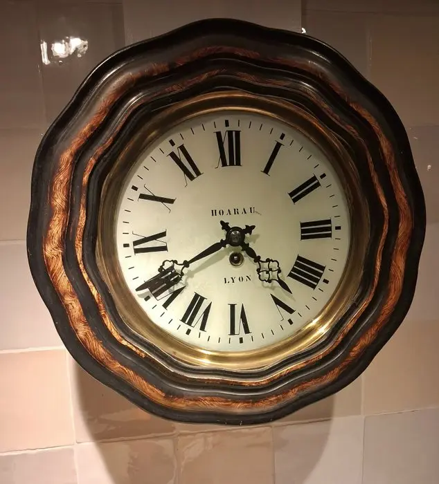 School clock - Glass, Wood and Copper - 1850-1900