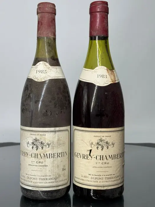 1983 & 1985 Dupont- Tisserandot - Gevrey Chambertin 1er Cru - 2 Bottles (0.75L)