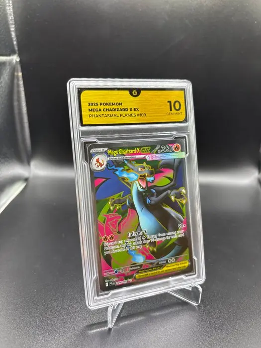Pokémon - 1 Graded card - Mega Charizard X 109 Phantasmal...