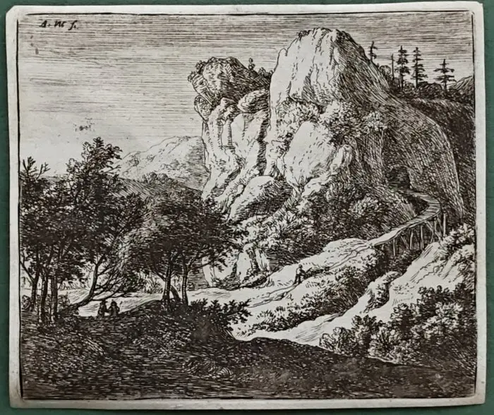 Anthonie Waterloo (c.1610-1690) - Il Ponte di legno Tortuoso