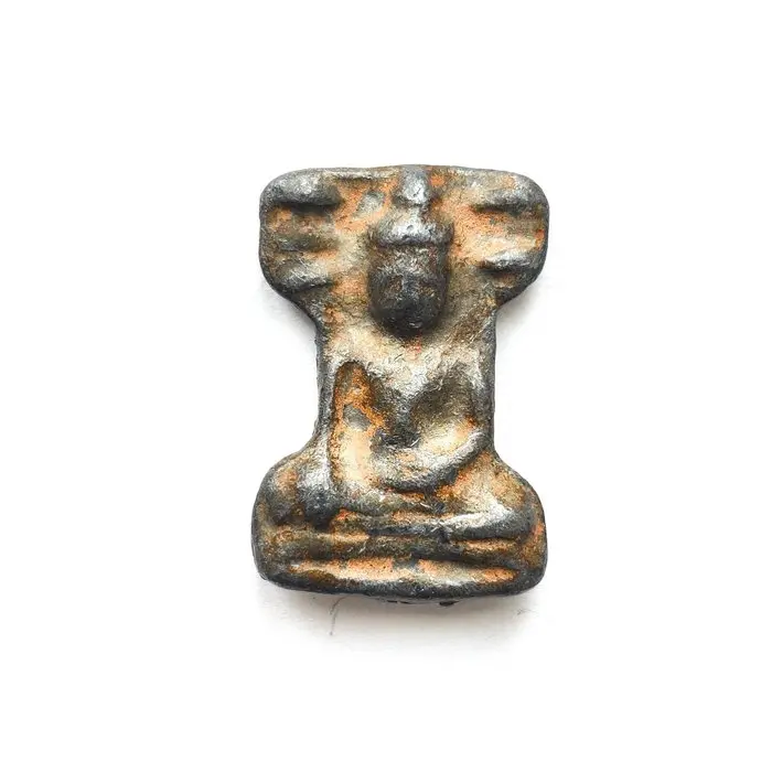 Ancient Indochinese Bronze Double Side Buddha Votive...