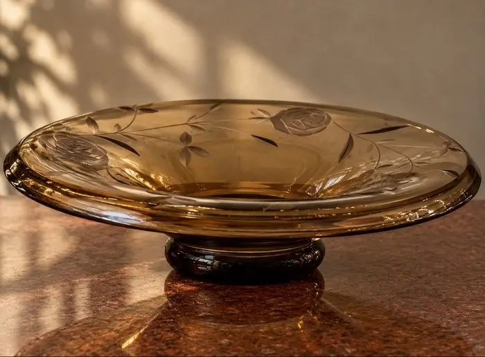 Vase - Glass - Art Deco fruitschaal