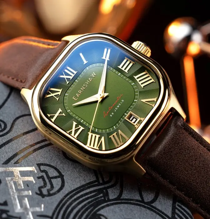 Thomas Earnshaw - Automatic - Gold - Square - Elite - NEW...