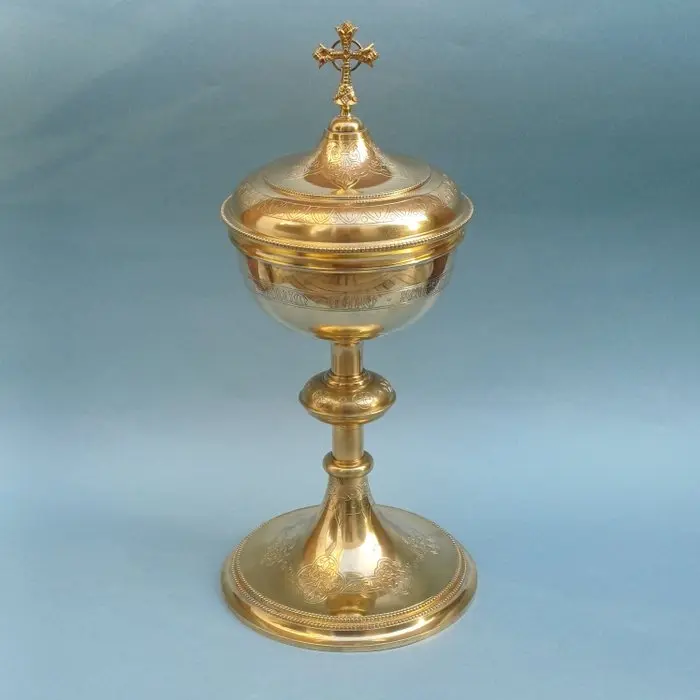 Ciborium - Gold plated, Brass, Silverplated - 1850-1900