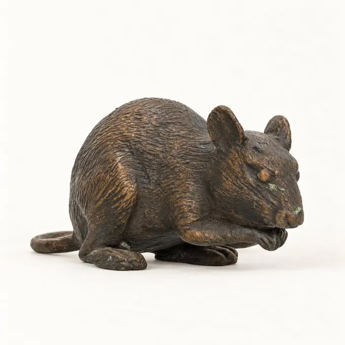 Figurine - Bronzen rat - Bronze