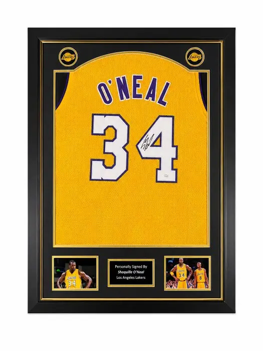 Los Angeles Lakers - Shaquille O'Neal - Custom Jersey - Premium Frame