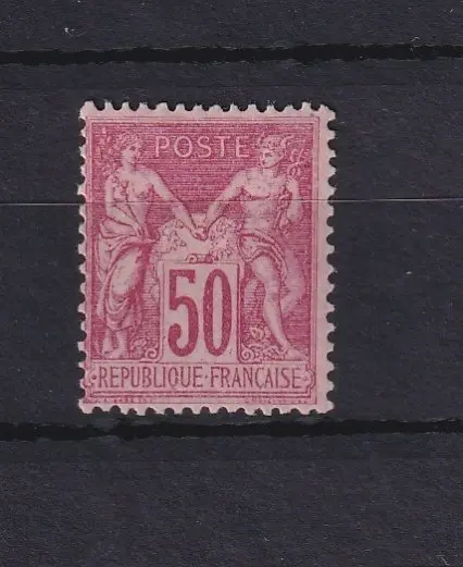 France 1900 - superbe sage type I 50c rose - Yvert n°104