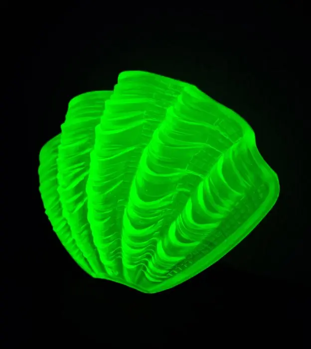 Rare verre d'applique Art Déco - Wall sconce - Uranium glass