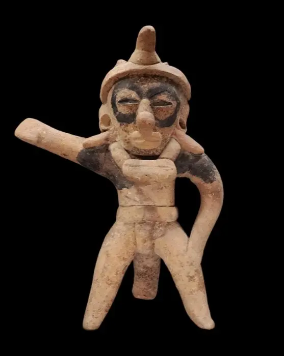 Pre-Columbian Terracotta - Warrior statuette - Veracruz...