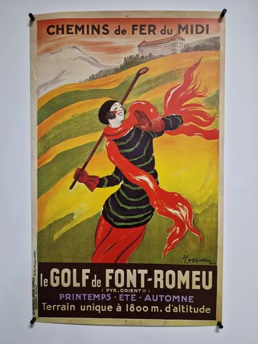 Leonetto Cappiello - Le GOLF de FONT-ROMEU - Chemins de Fer du Midi - 1980s