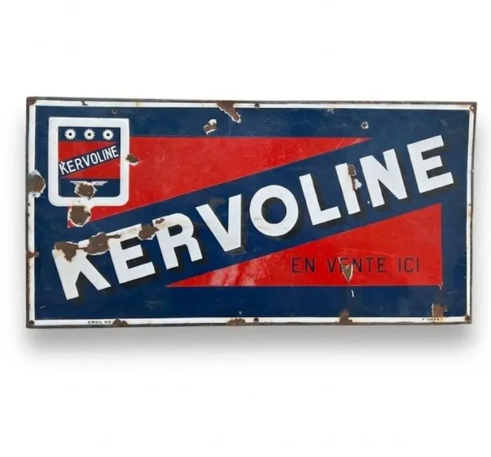 Enamel sign - XL oils and lubricants Kervoline