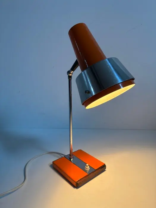 Desk lamp - Metal, Wood - Space age lamp