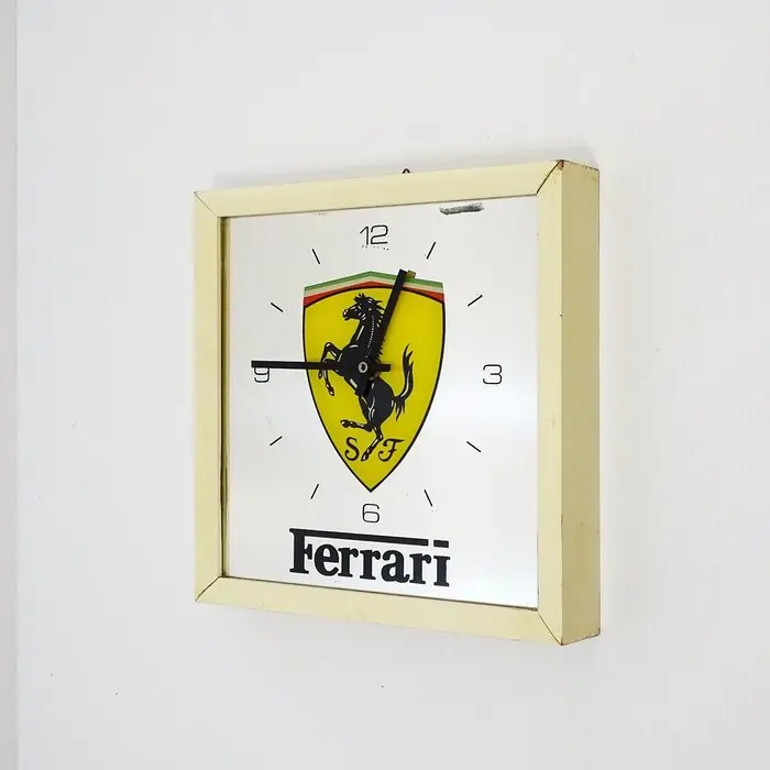 Wall clock - Ferrari Space Age Wood, Glass - 1960-1970