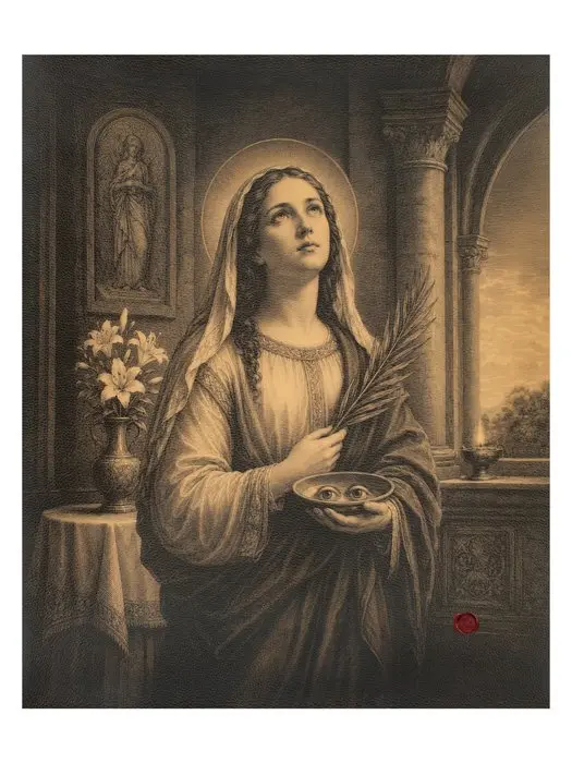 Limited Edition 7/25 Santa Lucia – Light of Faith / Print...