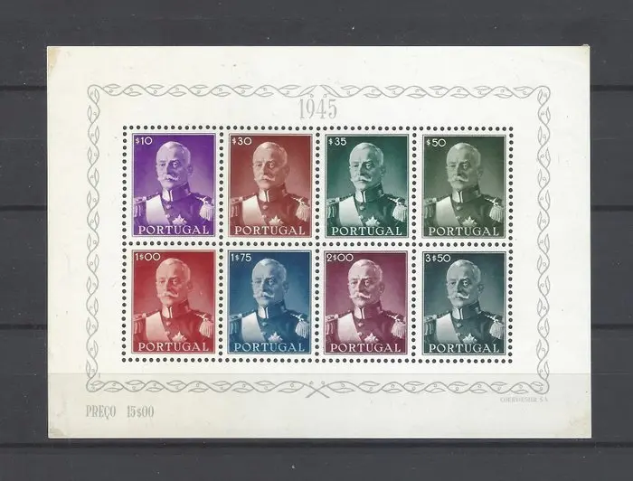 Portugal 1945 - President Carmona - Mundifil Hb 8