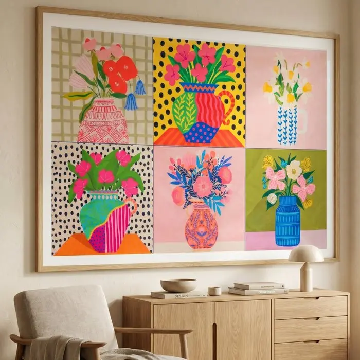 AA186 - Artistic Panel 6 Floral Portraits – Contemporary...