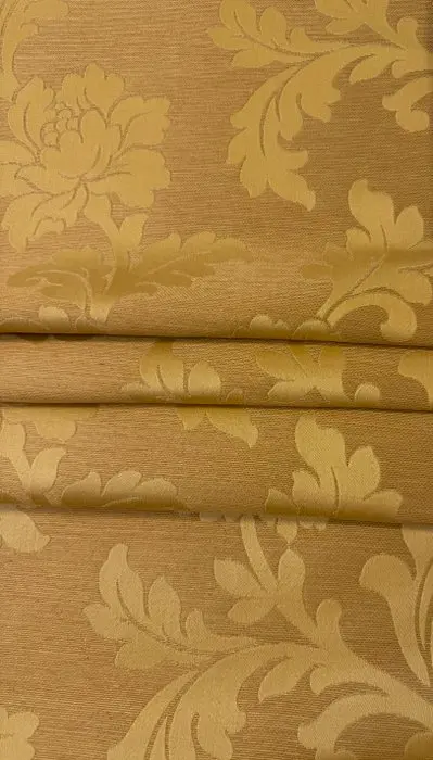 1775★Fine damask jacquard upholstery fabric in linen and...