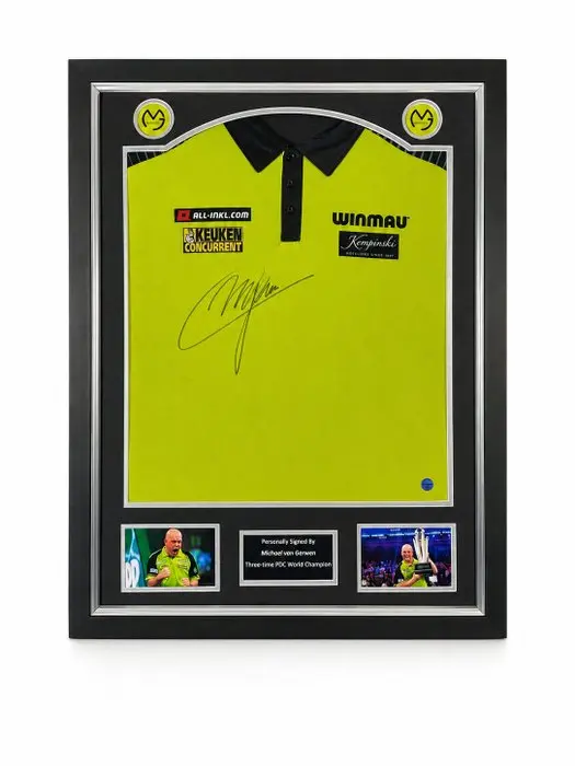 Michael van Gerwen - Premium Frame - Signed Official Replica Shirt